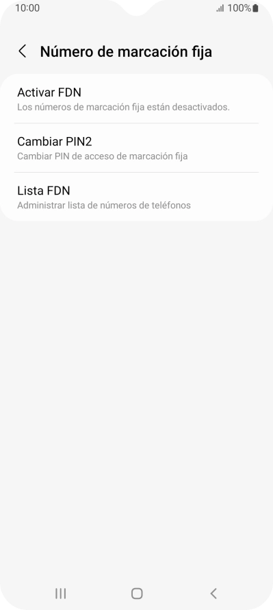 Pulsa Activar FDN.