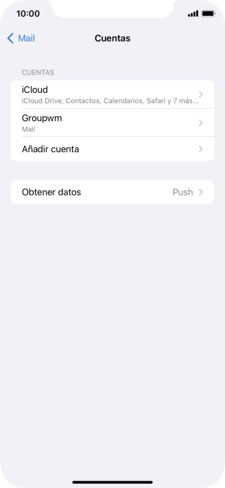 Pulsa el nombre de la cuenta de correo electrónico que acabas de crear.