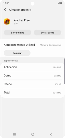 Pulsa Borrar caché.