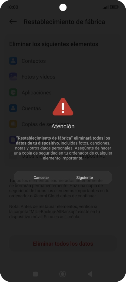Pulsa Siguiente.