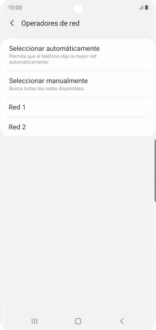 Pulsa la red deseada.