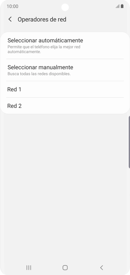 Pulsa la red deseada.