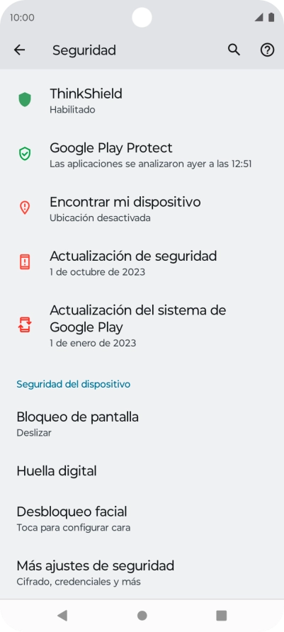 Pulsa Más ajustes de seguridad.