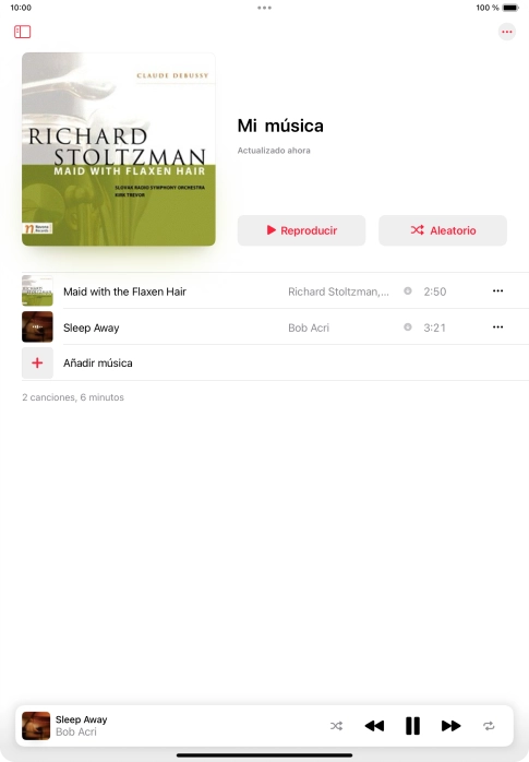 Pulsa el título de la canción.