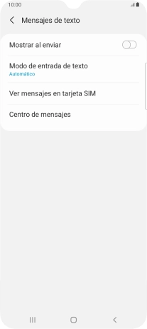 Pulsa Centro de mensajes.