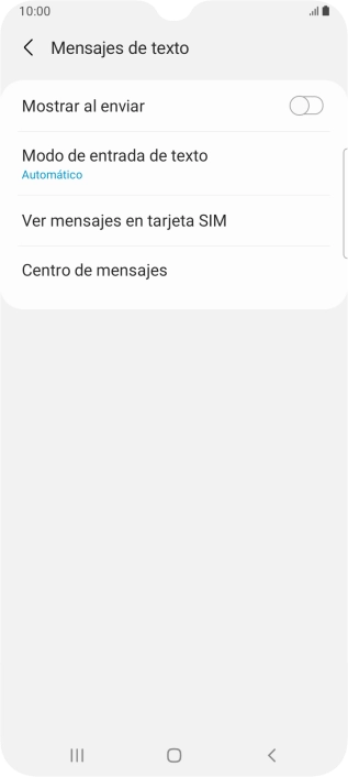 Pulsa Centro de mensajes.