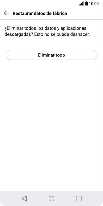 Pulsa Eliminar todo.