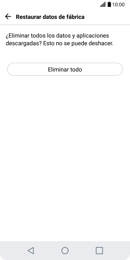 Pulsa Eliminar todo.