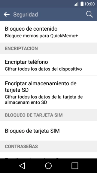 Pulsa Bloqueo de tarjeta SIM.