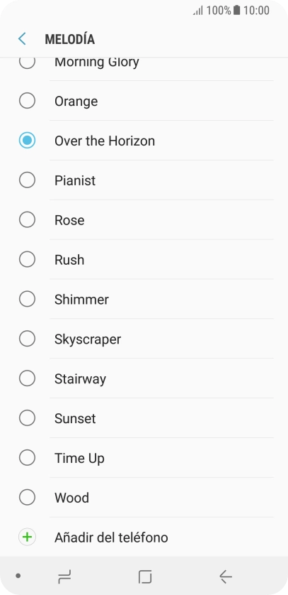 Pulsa Añadir del teléfono y desplázate a la carpeta deseada.