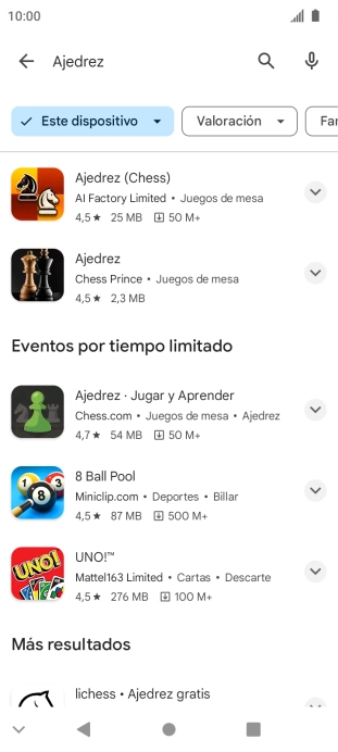 Pulsa la app deseada.