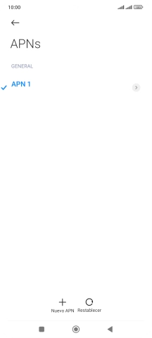 Pulsa Nuevo APN.