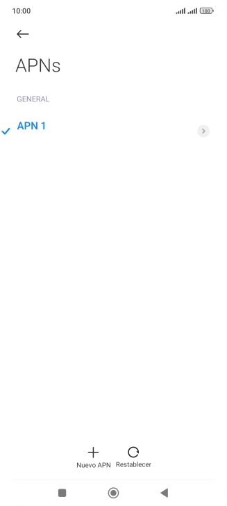 Pulsa Nuevo APN.