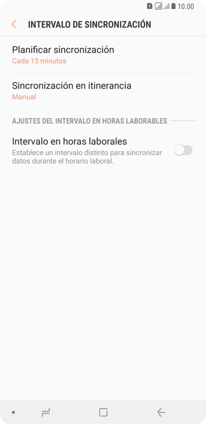 Pulsa Planificar sincronización.