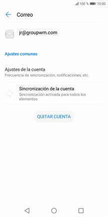 Pulsa Ajustes de la cuenta.