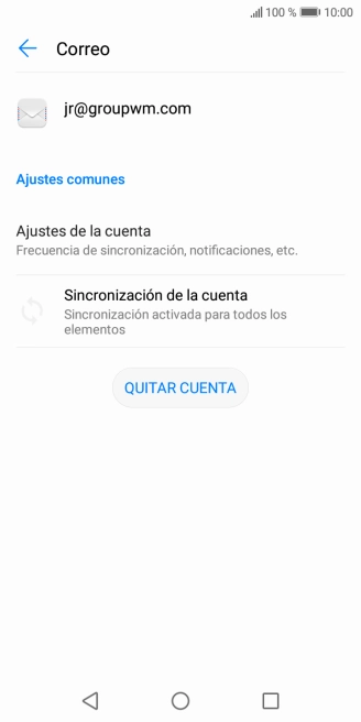 Pulsa Ajustes de la cuenta.