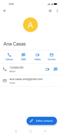 Pulsa el número de teléfono.