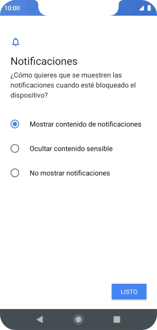 Pulsa el ajuste deseado.