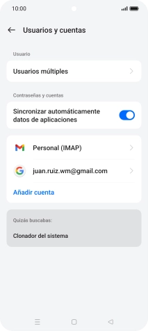 Pulsa el indicador junto a 