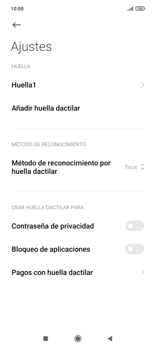 Pulsa  el indicador junto a los ajustes deseados para activarlos o desactivarlos.