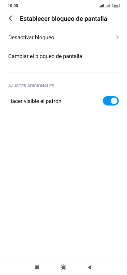 Pulsa Desactivar bloqueo e introduce el código de seguridad actual.