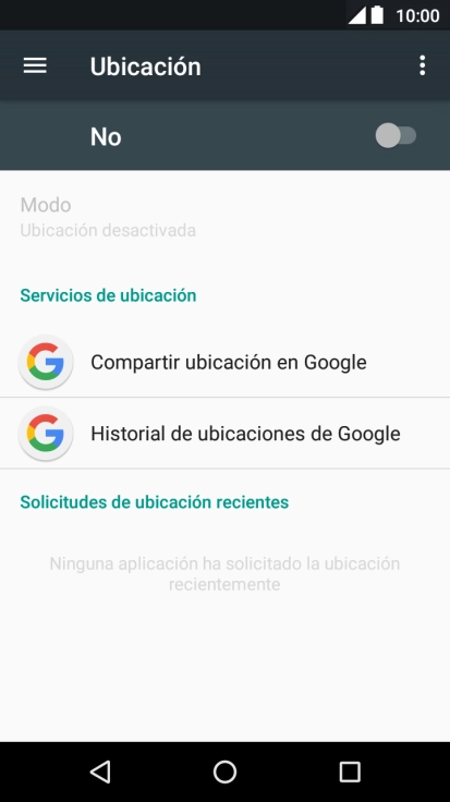 Pulsa el indicador para activar o desactivar la función.