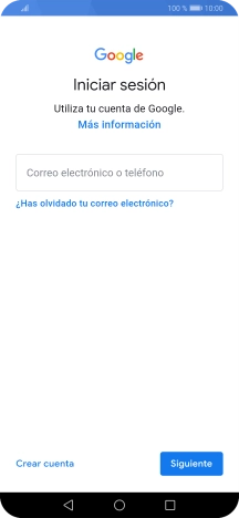 Si no tienes una cuenta de Google, pulsa Crear cuenta y sigue las indicaciones de la pantalla para ver cómo crear una cuenta nueva.