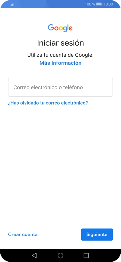 Si no tienes una cuenta de Google, pulsa Crear cuenta y sigue las indicaciones de la pantalla para ver cómo crear una cuenta nueva.