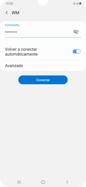 Introduce la contraseña de la red wifi y pulsa Conectar.
