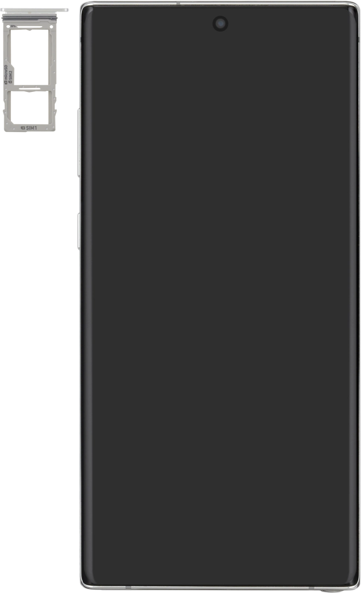 Gira la tarjeta SIM siguiendo la ilustración de su contenedor y colócala en el contenedor.