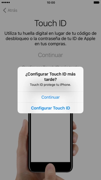 Si desactivas la función, pulsa Continuar.