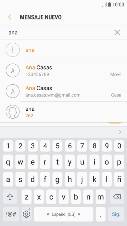 Pulsa el contacto deseado.