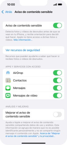 Pulsa el indicador junto a las aplicaciones deseadas para activar o desactivar la función.