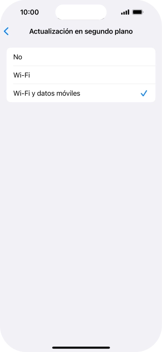 Para desactivar la actualización de apps en ejecución, pulsa No.