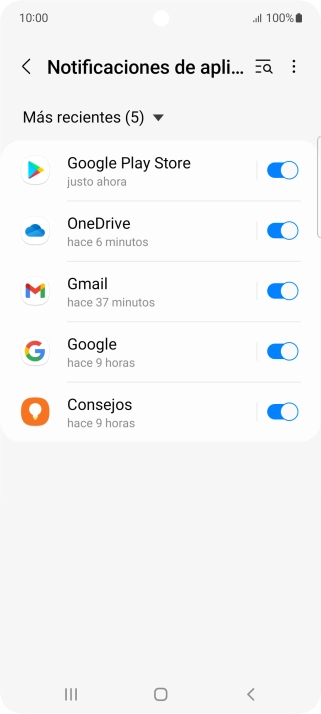 Pulsa la lista desplegable.