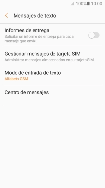 Pulsa Centro de mensajes.