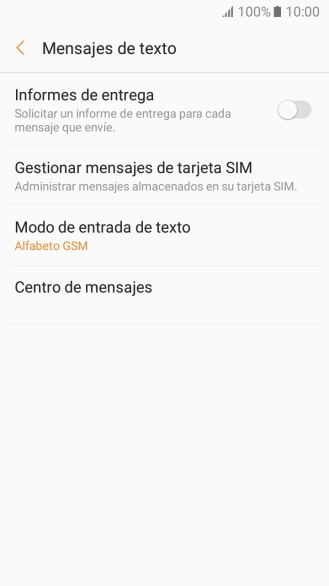 Pulsa Centro de mensajes.
