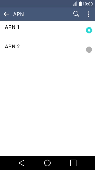 Pulsa en el campo junto a la conexión de datos para activarla.