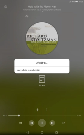 Pulsa Nueva lista reproducción.