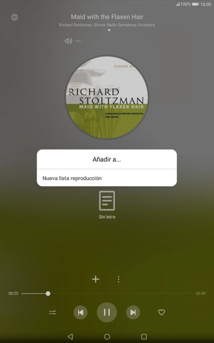 Pulsa Nueva lista reproducción.