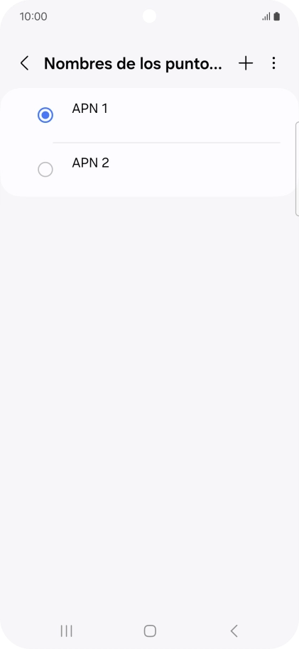 Pulsa en el campo junto a la conexión de datos para activarla.