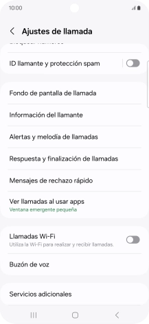 Pulsa Servicios adicionales.