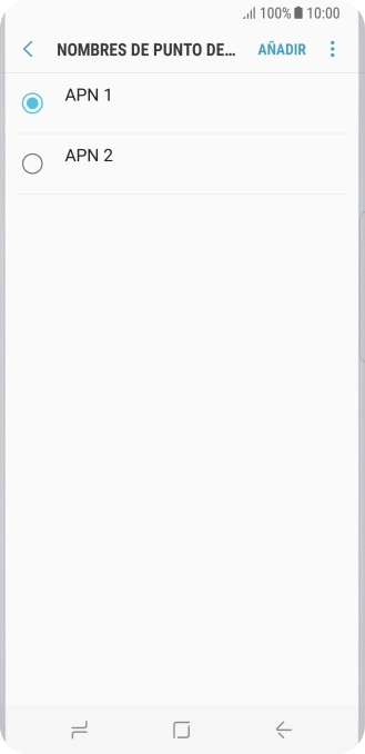 Pulsa en el campo junto a la conexión de datos para activarla.