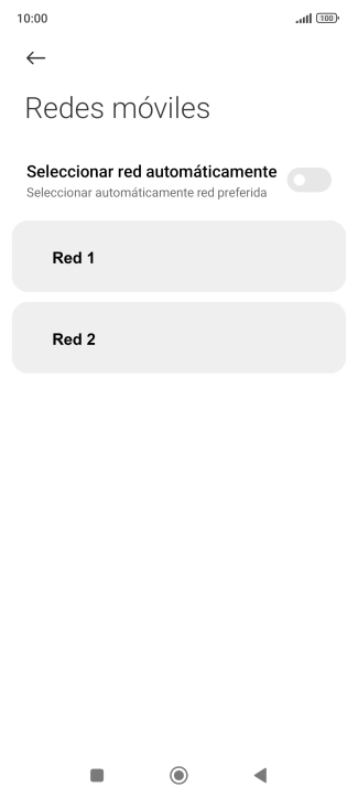 Pulsa la red deseada.