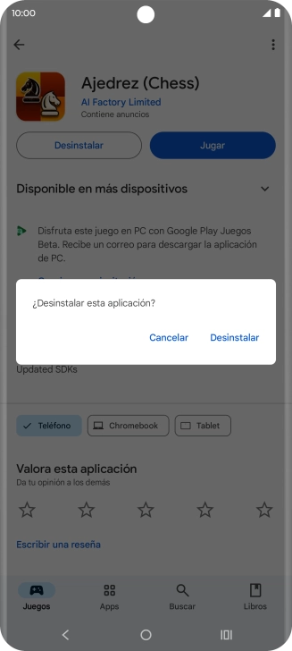 Pulsa Desinstalar.