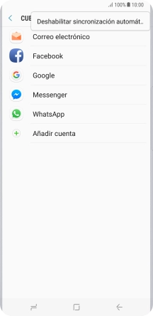 Pulsa Deshabilitar sincronización automát....