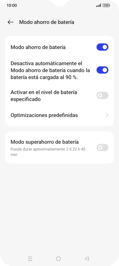 Pulsa la tecla de inicio para terminar y regresar a la pantalla de inicio.