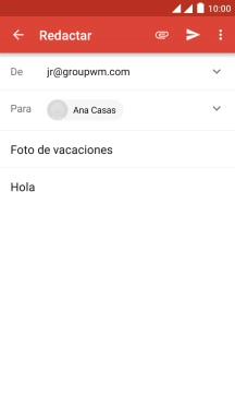 Pulsa el icono de anexos.