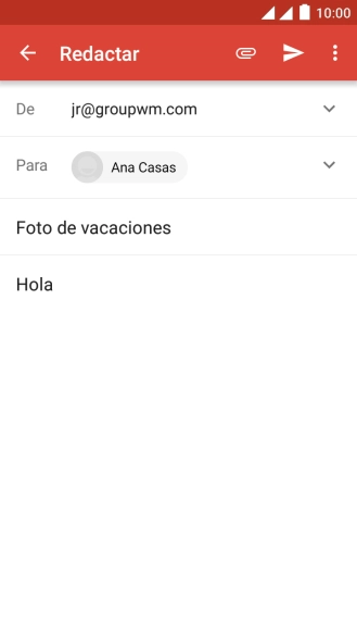 Pulsa el icono de anexos.
