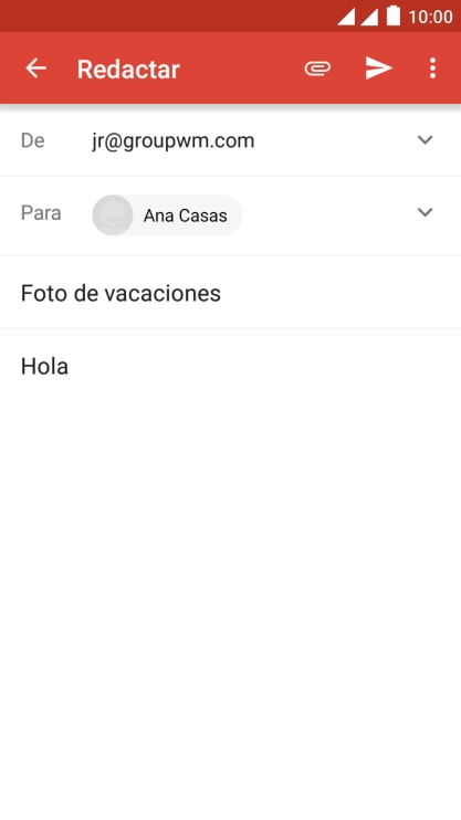 Pulsa el icono de anexos.